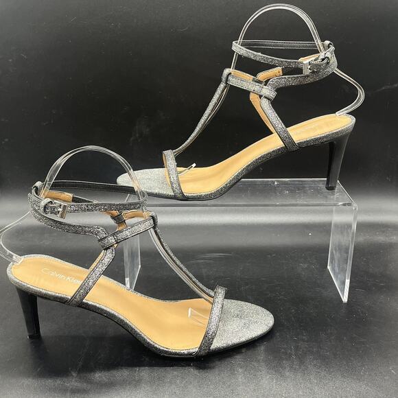 Calvin Klein Crewella heel womens 8.5 sparkle glitter party cocktail city - Picture 1 of 8